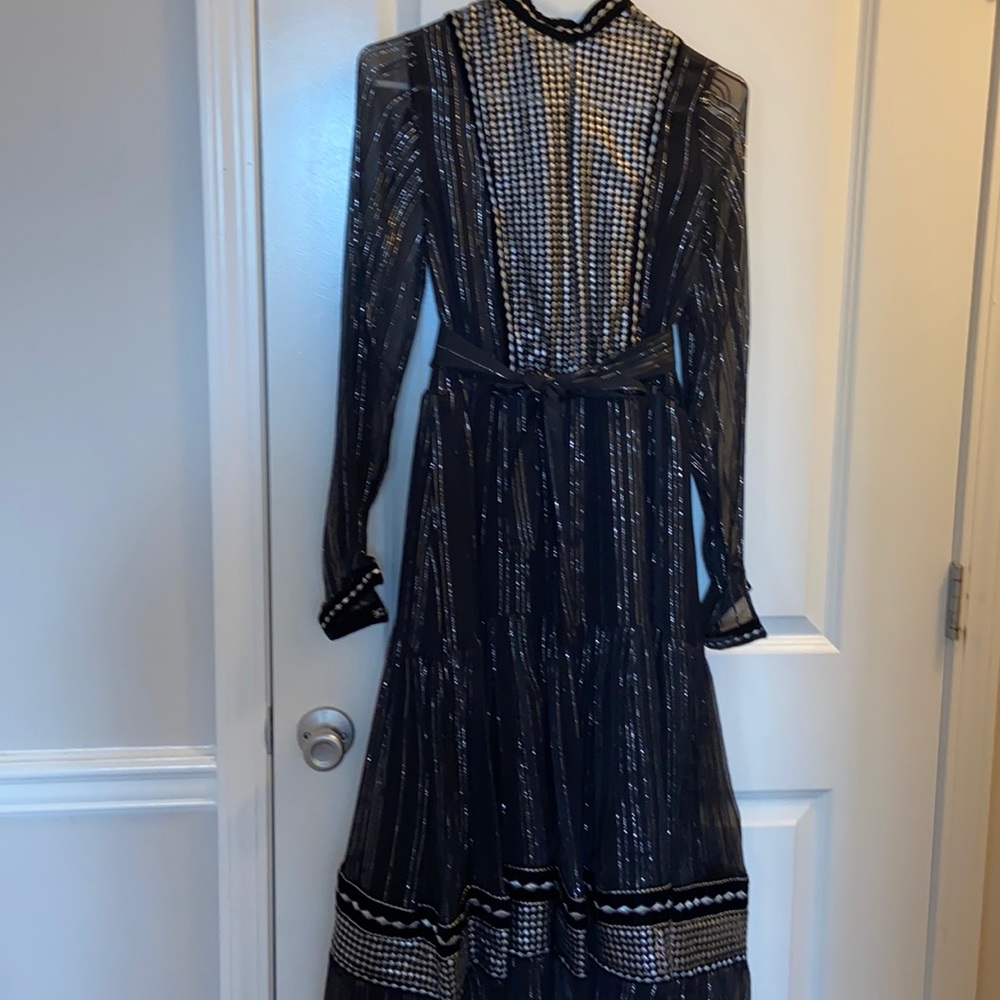 Dressy black and silver dress